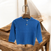 Blue Full Sleeves Round neck T-Shirt